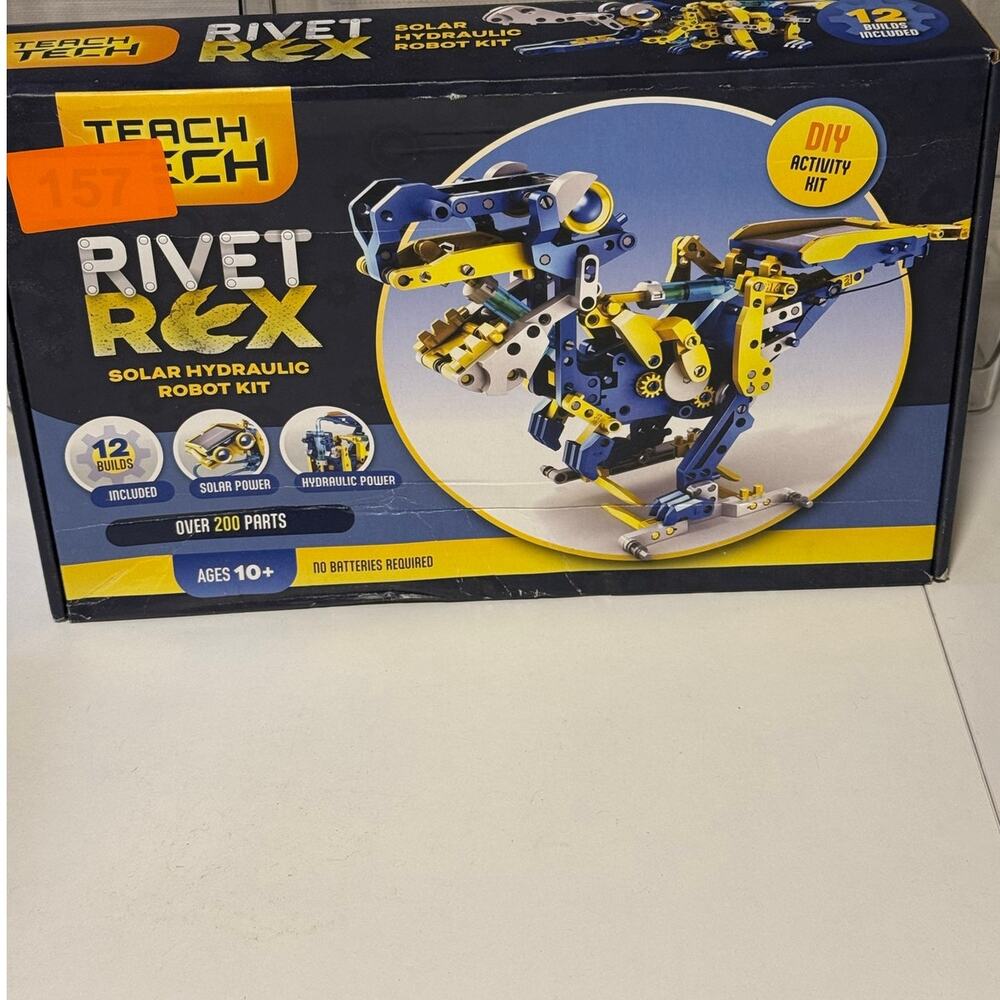 Teach Tech Rivet-Rex Robot - Solar Hyraulic Robot Kit - NEW in Box